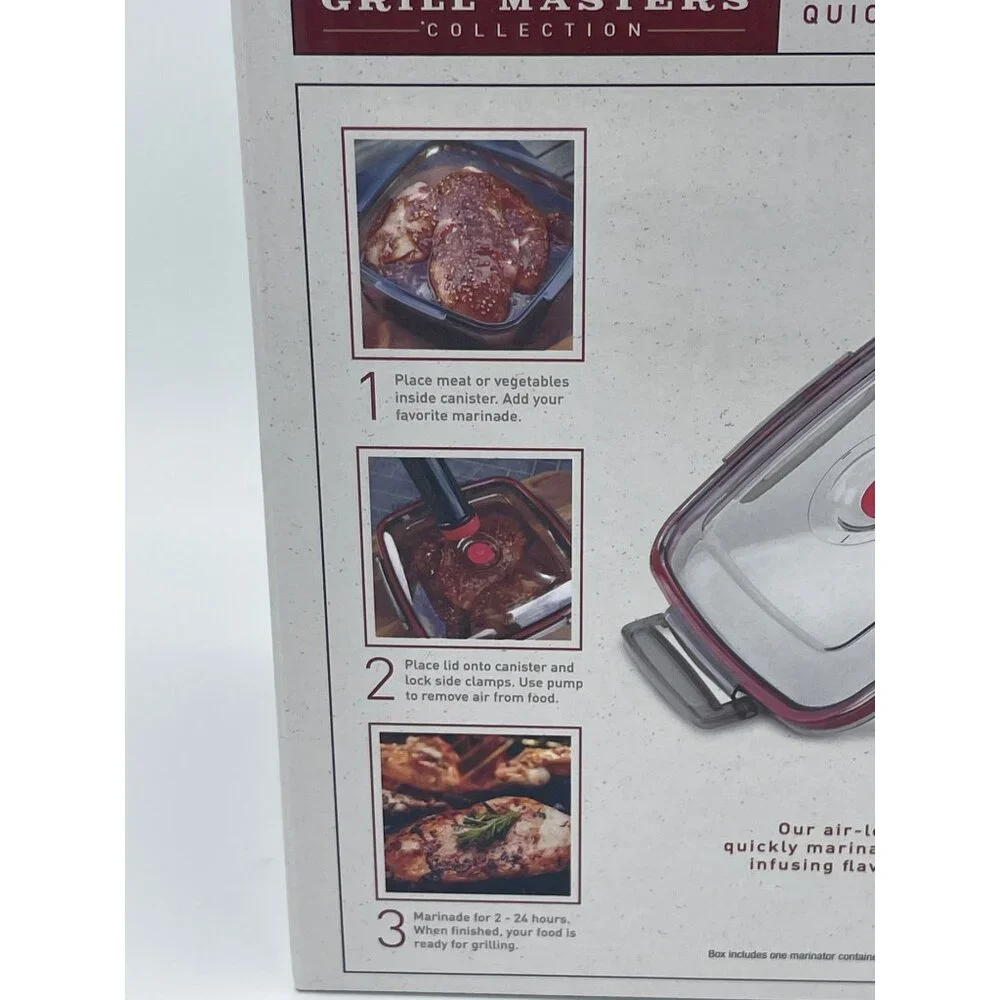 PARINI Cookware 2.6QT VACUUM SEAL MARINATOR Meat Vegetables Fish Poultry Beef - Picture 6 of 8